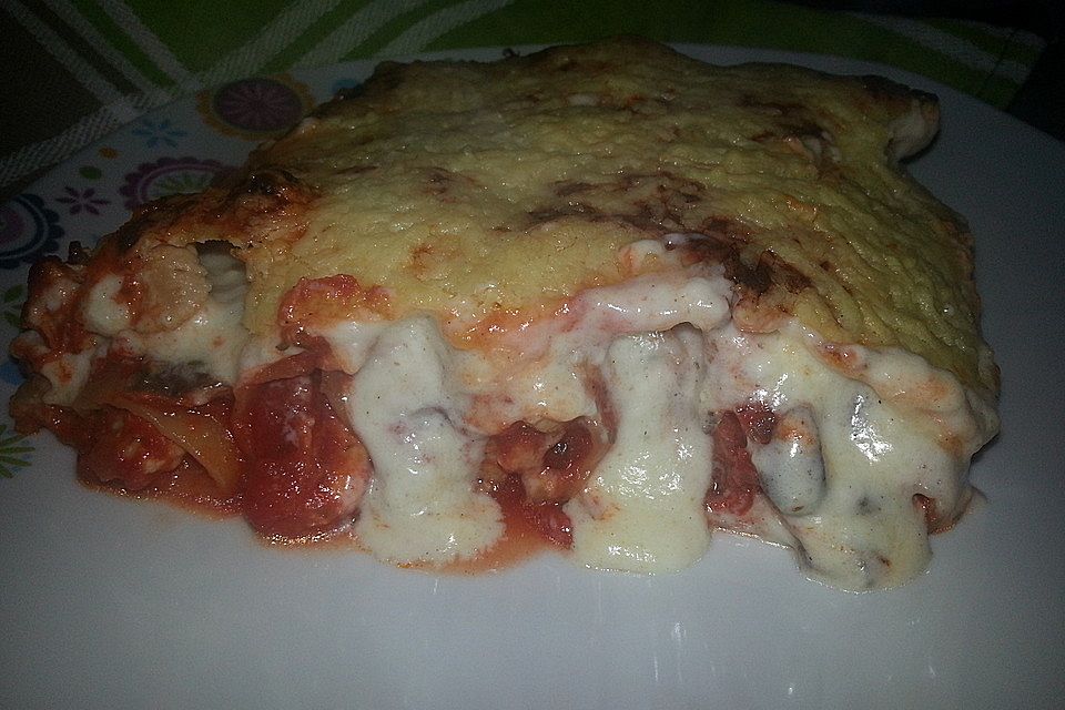 Cannelloni mit Hähnchen - Pilz - Füllung