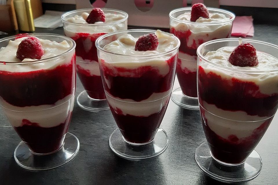 Himbeer - Joghurt - Mascarpone - Dessert