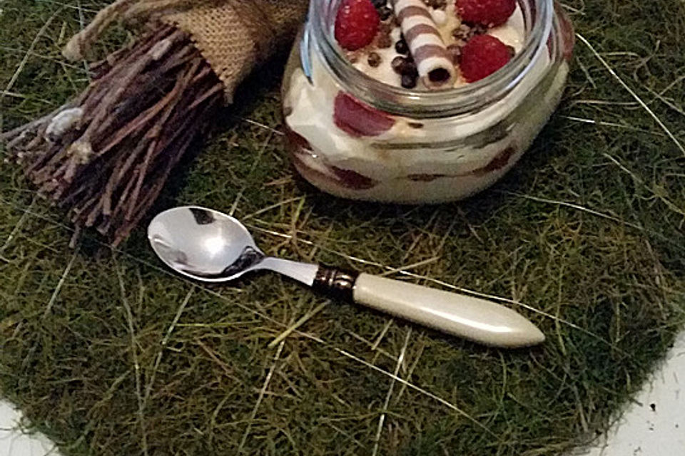 Himbeer - Joghurt - Mascarpone - Dessert