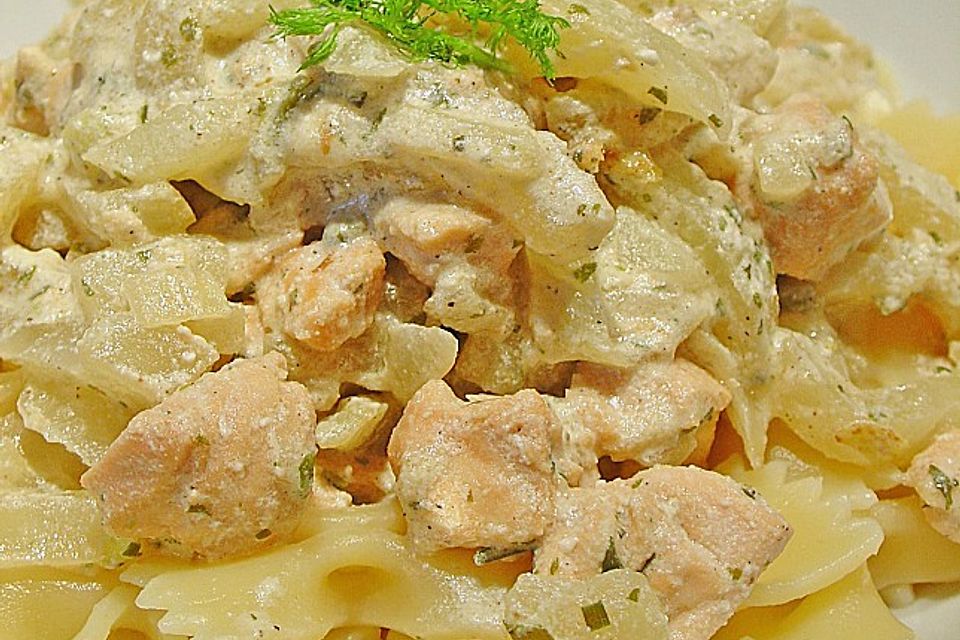 Fenchel - Lachs - Spaghettini