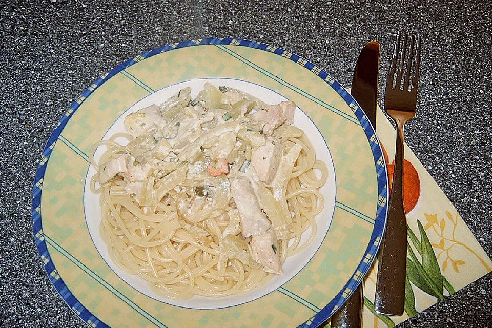 Fenchel - Lachs - Spaghettini