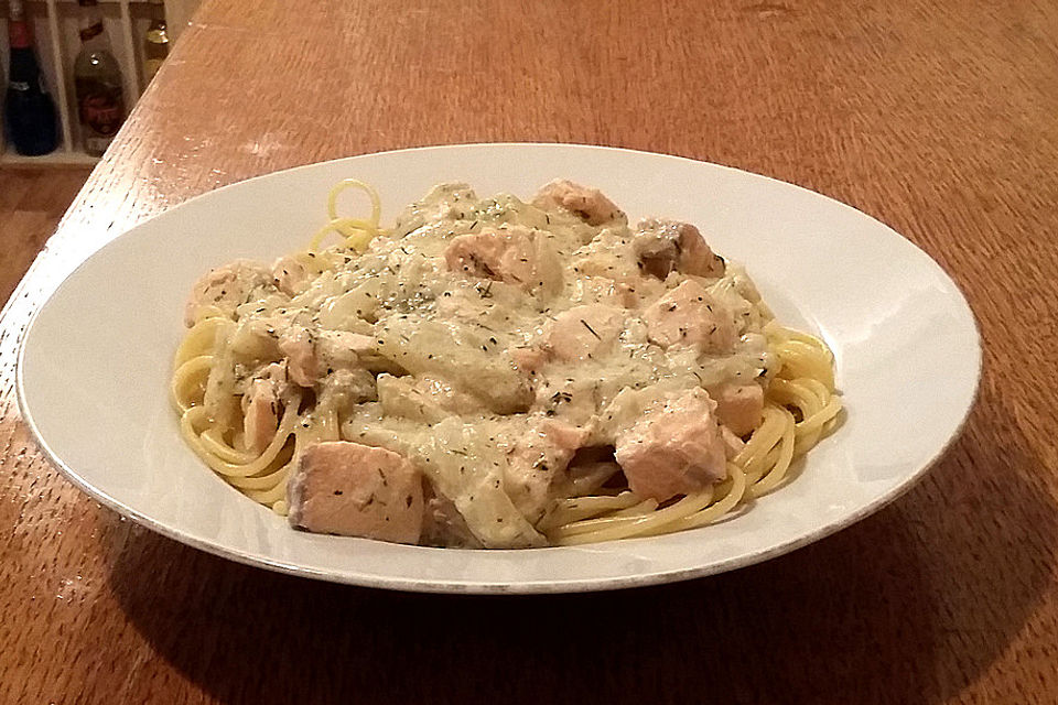 Fenchel - Lachs - Spaghettini