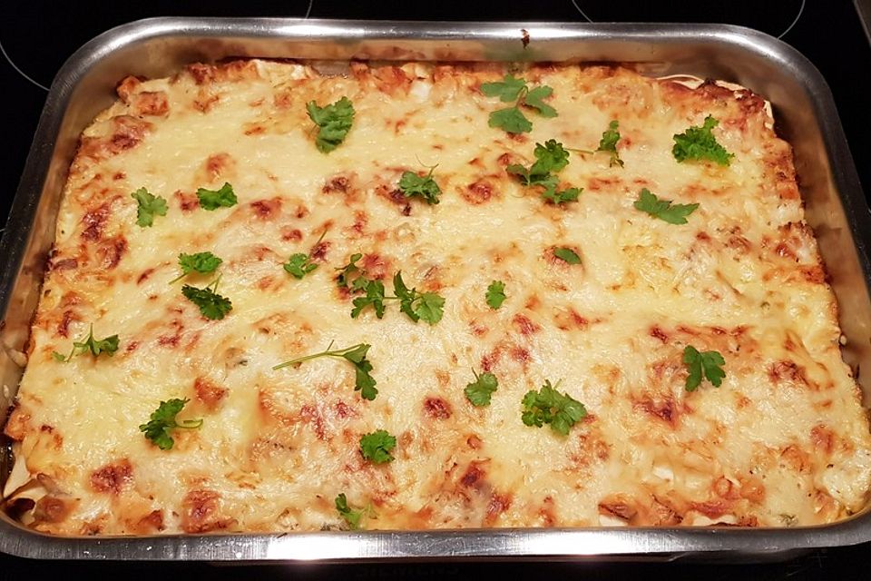 Lasagne mit Räucherfisch