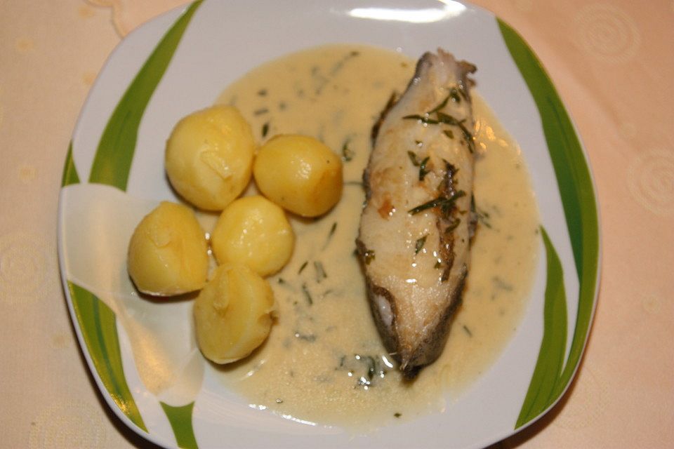 Heilbutt in Estragonsauce