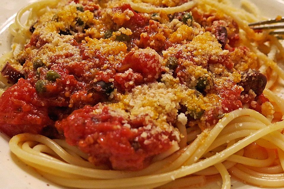 Spaghetti alla puttanesca (da Dario)