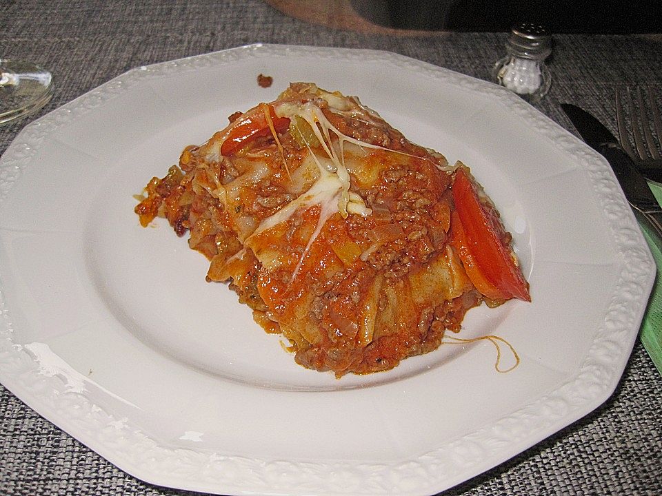 Lasagne mit Tomaten - Hackfleisch Soße von Eilrahc| Chefkoch