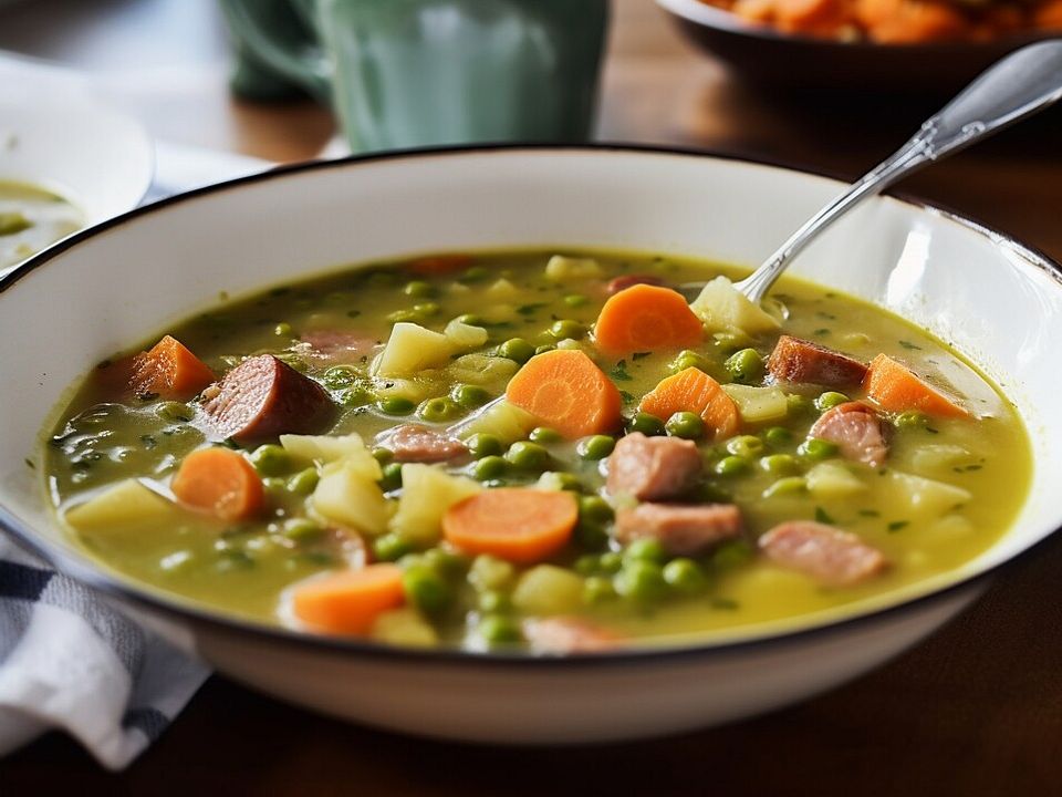 Deftige Erbsensuppe Rezept – Omas Klassiker