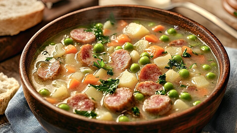 Omas deftige Erbsensuppe Rezept-image