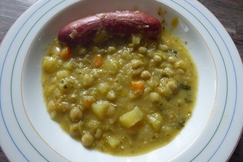 Deftige Erbsensuppe