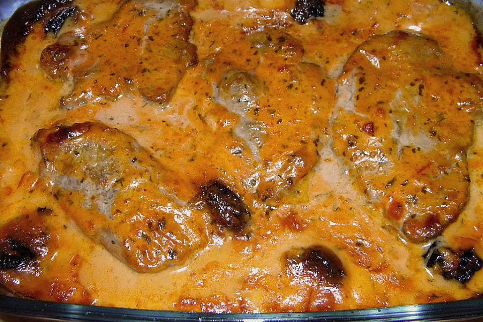 Schweinesteaks in Salsa - Sahne - Sauce