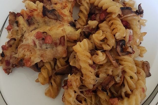 Champignon - Pfanne mit Schinken und Nudeln von wo009| Chefkoch