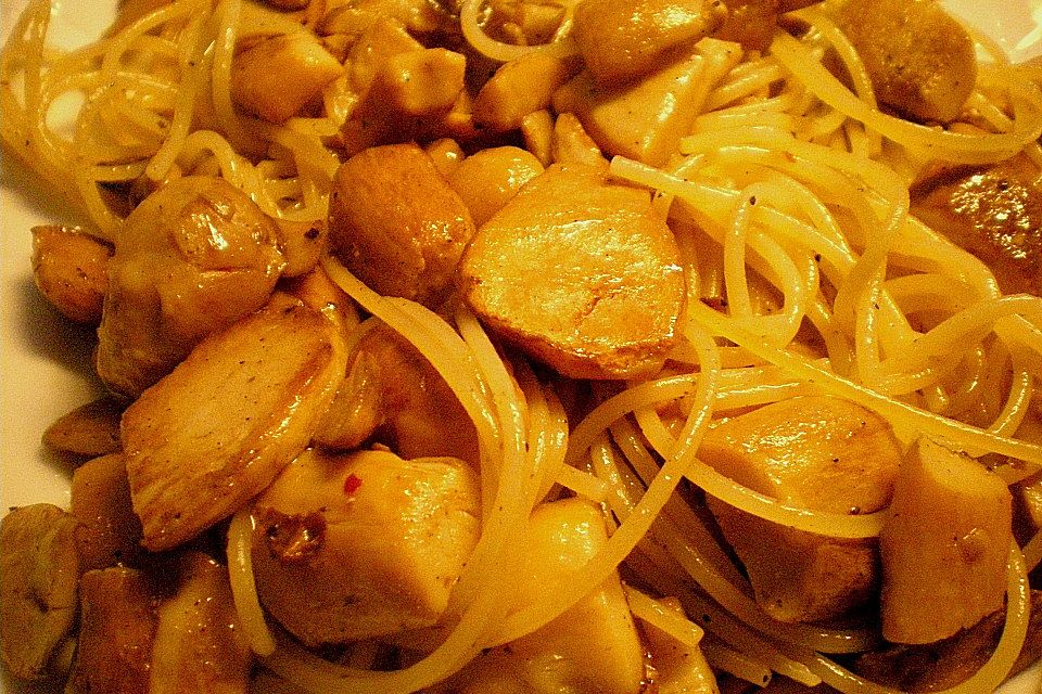 Steinpilz - Knoblauch - Spaghetti