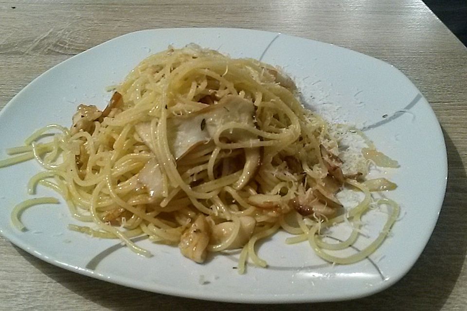 Steinpilz - Knoblauch - Spaghetti