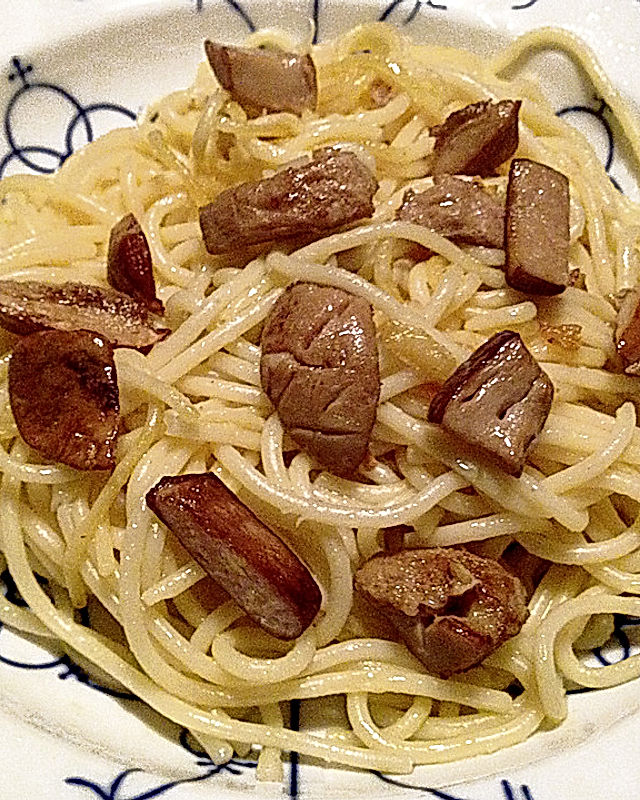 Steinpilz - Knoblauch - Spaghetti