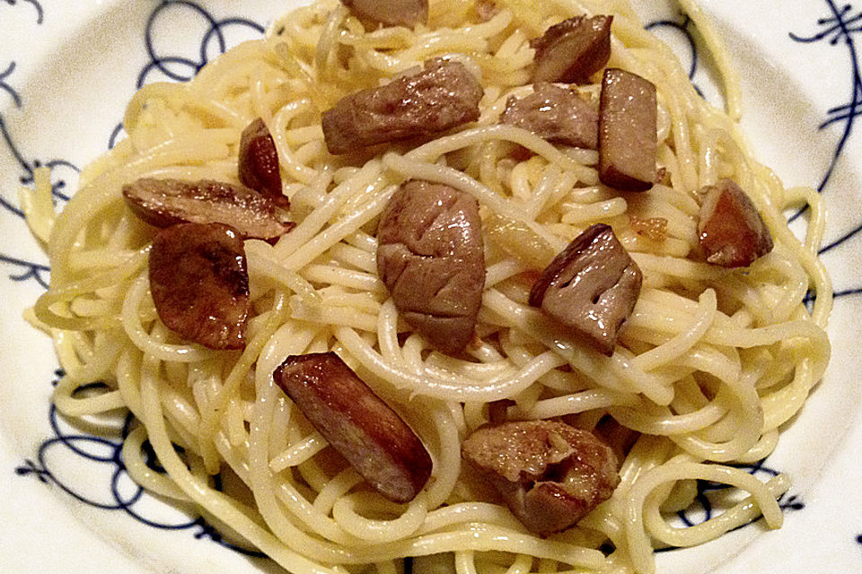 Steinpilz - Knoblauch - Spaghetti