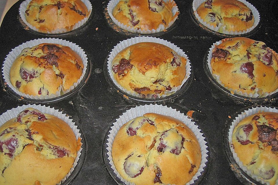 Schoko - Kirsch - Muffins