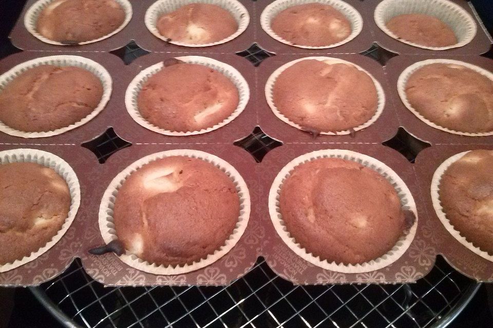 Apfel - Erdnussbutter Muffins