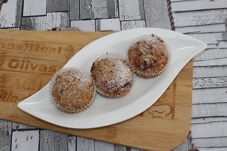 Apfel - Erdnussbutter Muffins