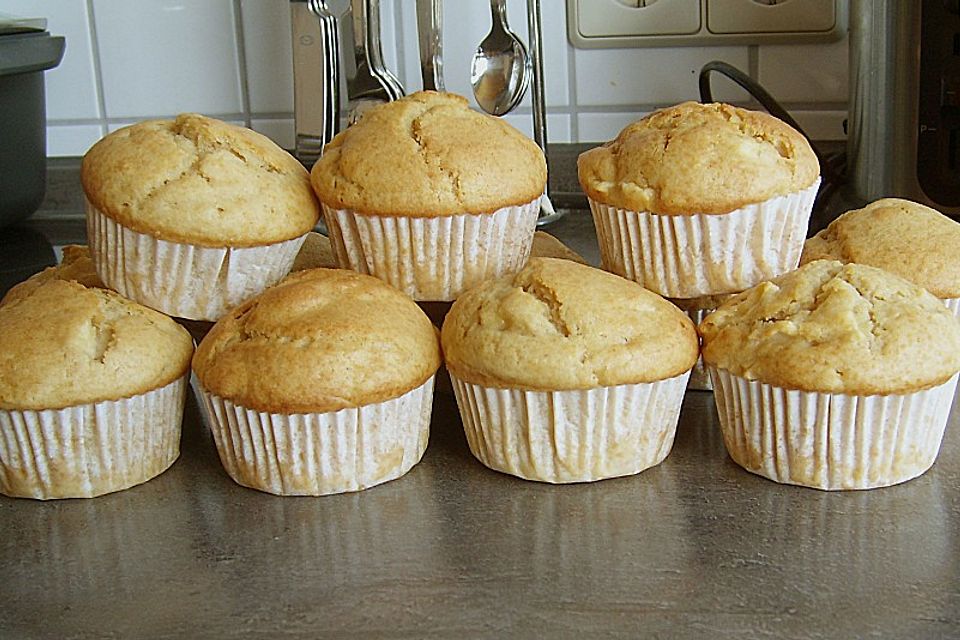 Apfel - Erdnussbutter Muffins