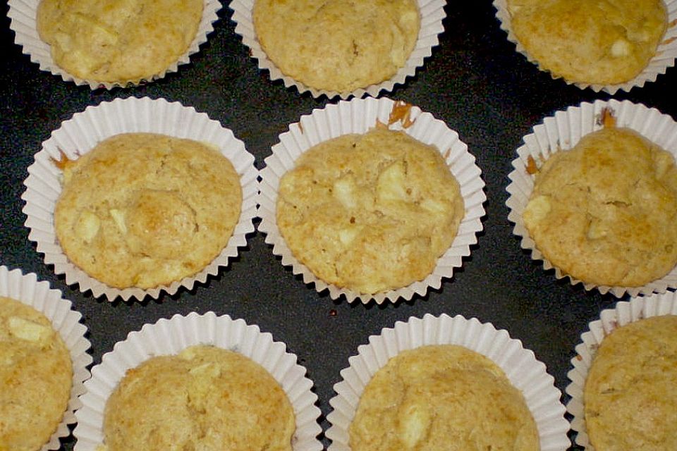 Apfel - Erdnussbutter Muffins