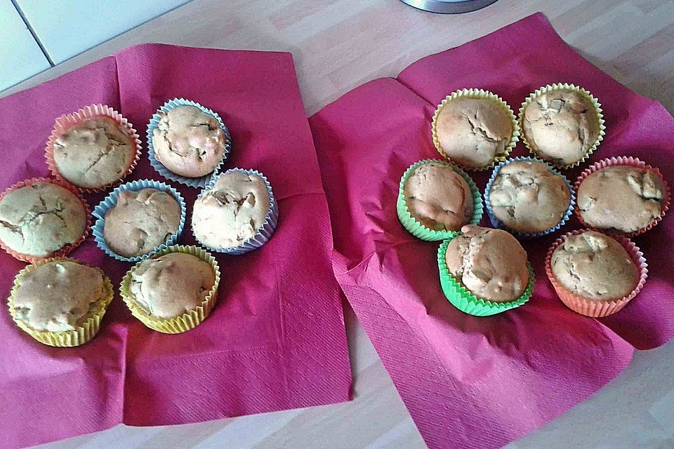 Apfel - Erdnussbutter Muffins