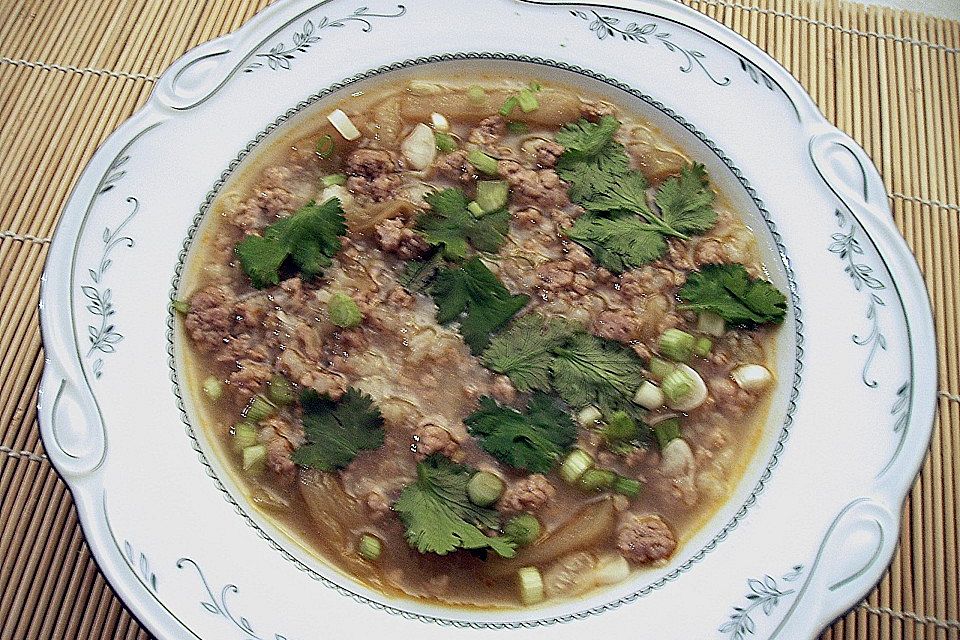 Thailändische Frühstücks- und Erkältungssuppe