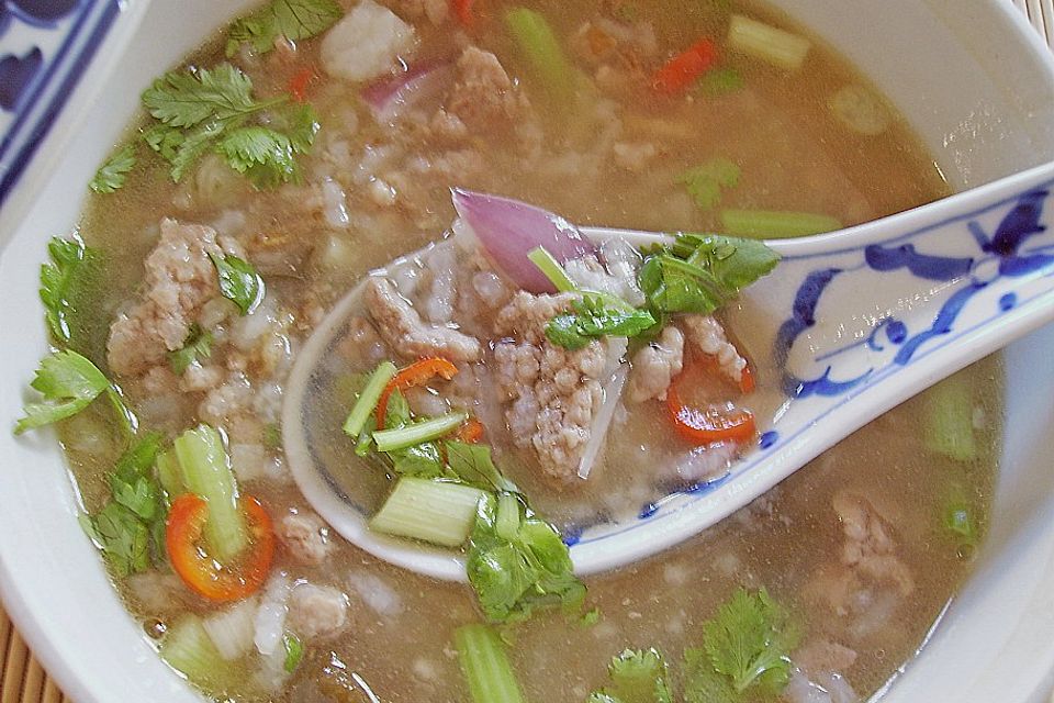 Thailändische Frühstücks- und Erkältungssuppe