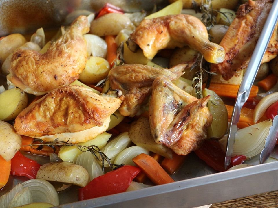 Hähnchen im Gemüsebett von SpottedDrum| Chefkoch