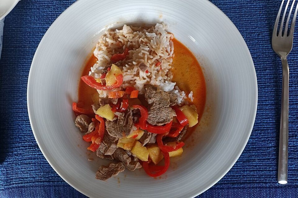 Ananas - Schweinefleisch - Curry