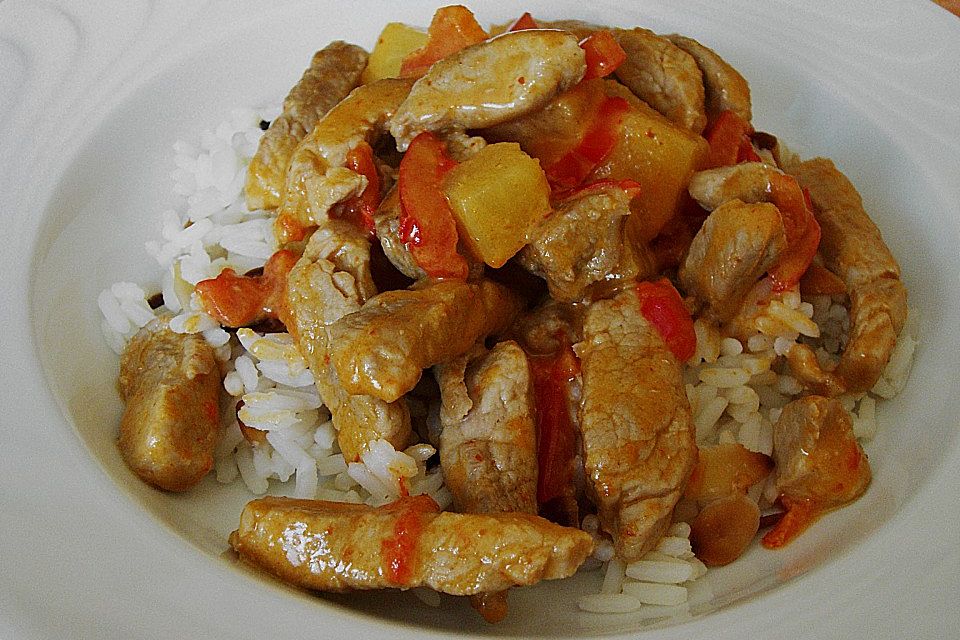 Ananas - Schweinefleisch - Curry