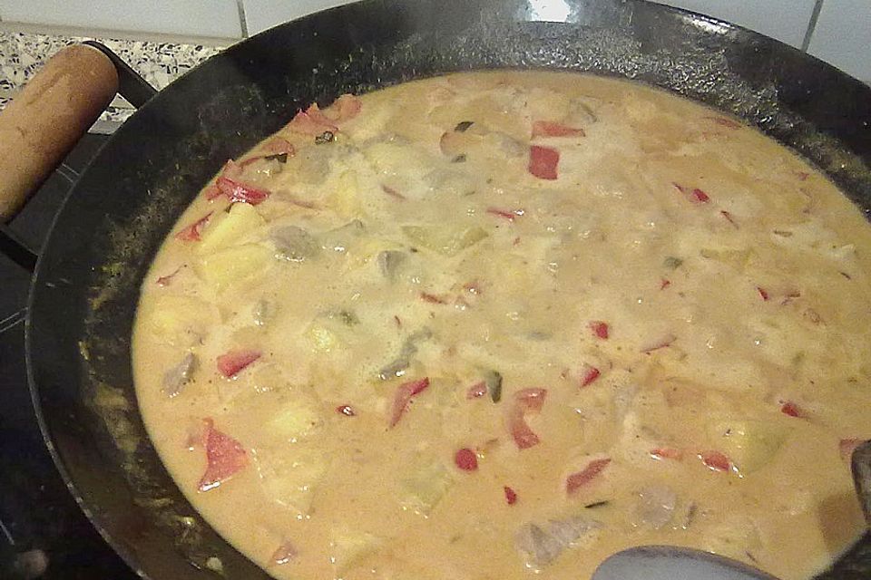 Ananas - Schweinefleisch - Curry