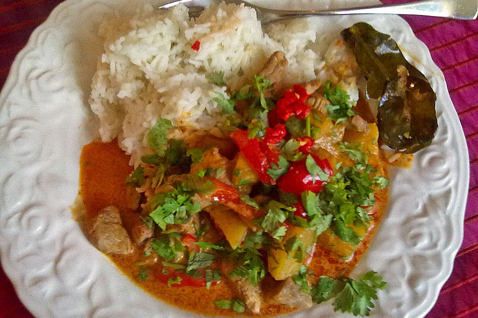 Ananas - Schweinefleisch - Curry