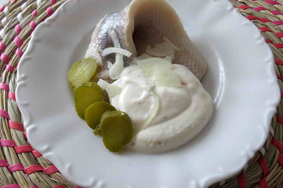 Matjes mit Zwiebelquark