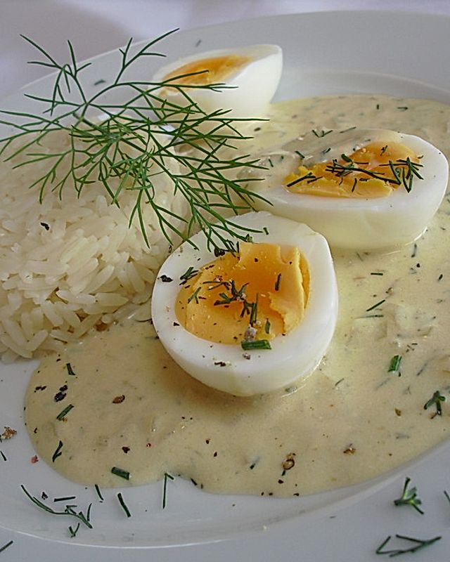 Senf - Eier mit Reis