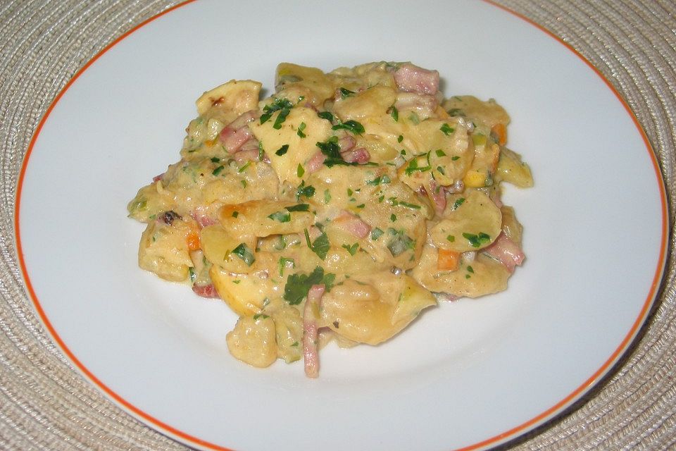 Kartoffelpfanne mit Schinkenstreifen