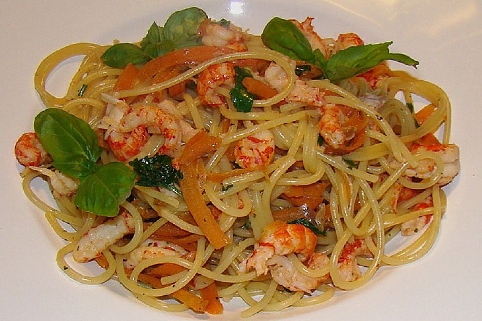 Spaghetti mit Scampi