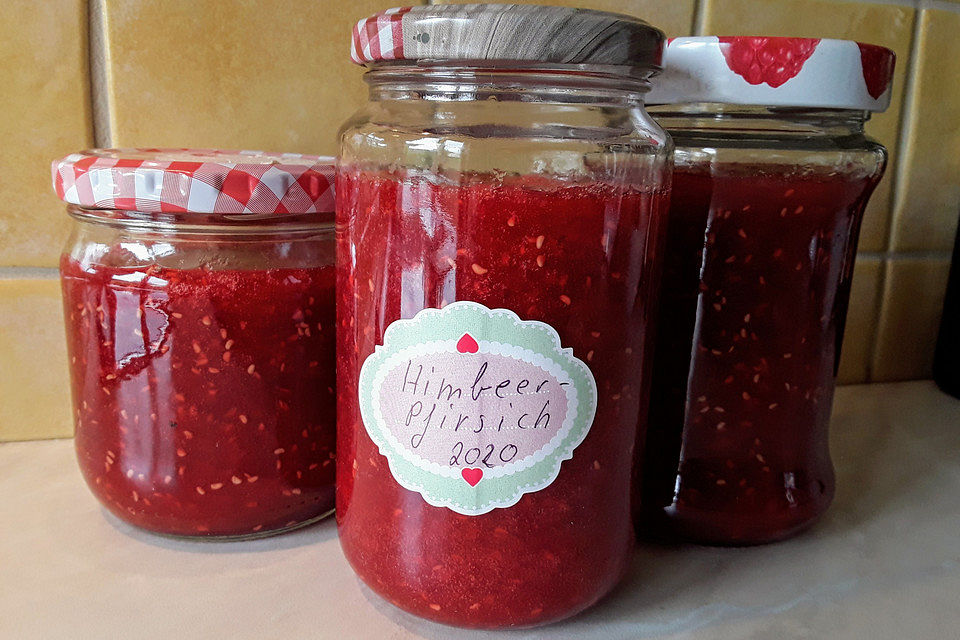 Pfirsich - Himbeer - Marmelade