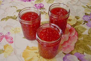 Pfirsich - Himbeer - Marmelade