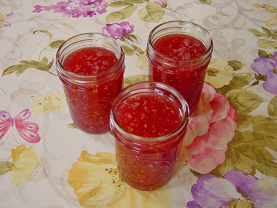 Pfirsich - Himbeer - Marmelade von sandara| Chefkoch