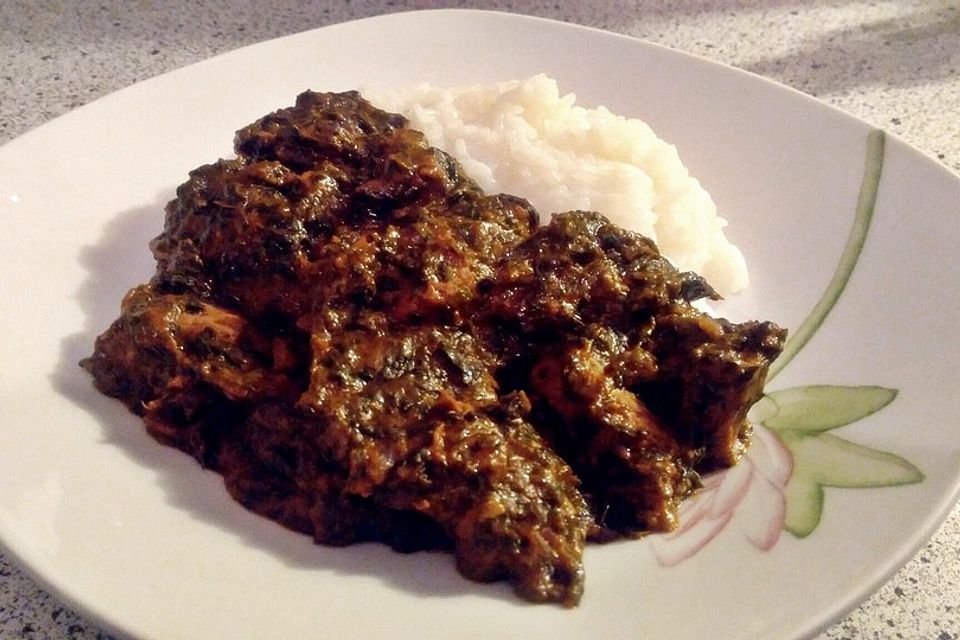 Afrikanische Spinatsoße