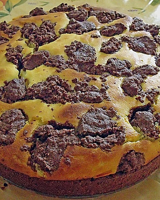Schokoladen - Quark - Streuselkuchen