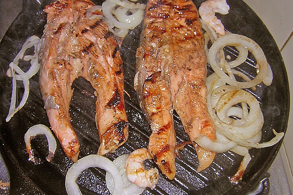 Gegrillte Lachssteaks