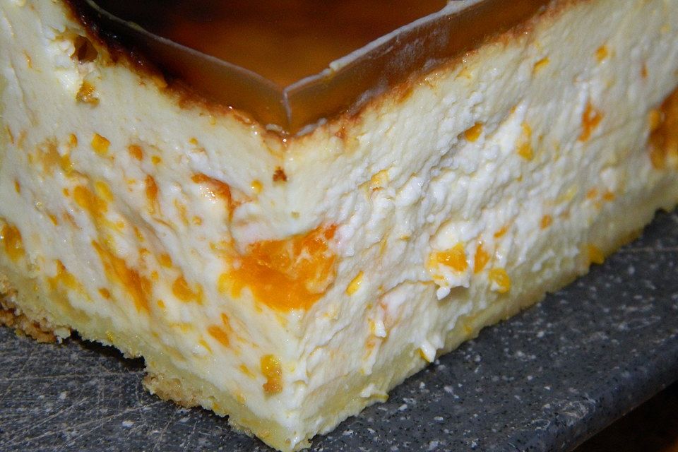 Schmandkuchen mit Mandarinen