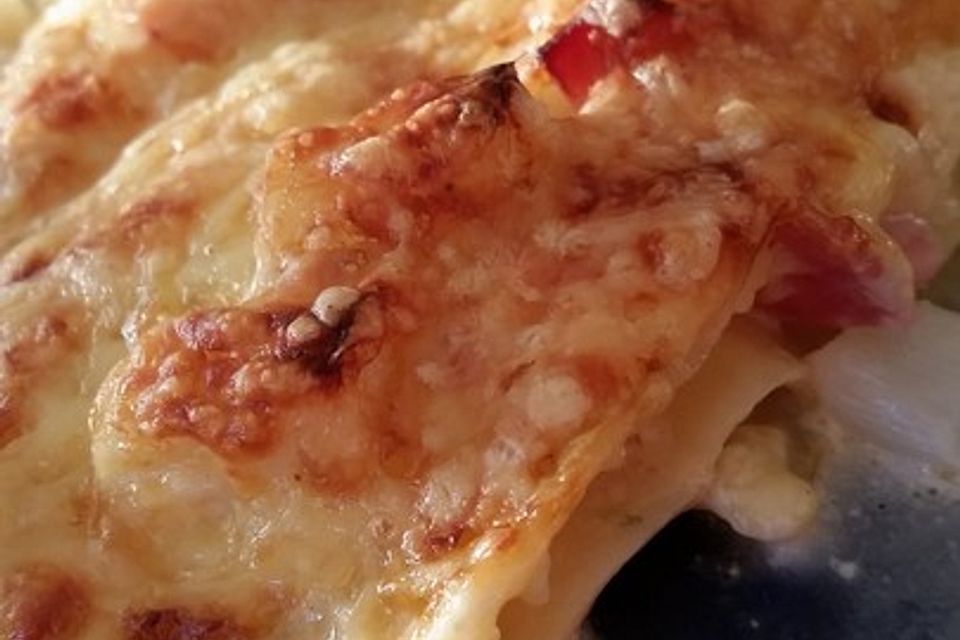 Spargel-Schinken-Lasagne