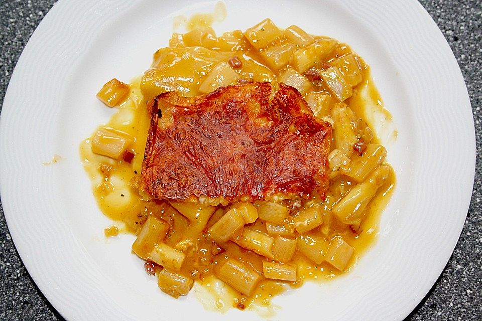 Spargel-Schinken-Lasagne
