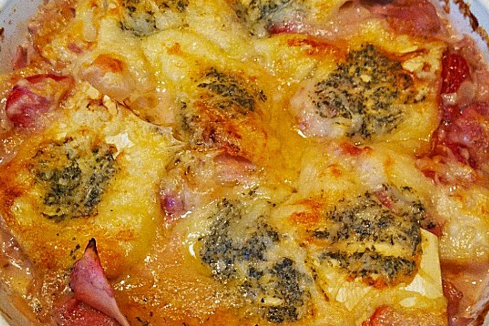 Spargel-Schinken-Lasagne
