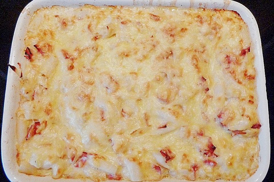 Spargel-Schinken-Lasagne