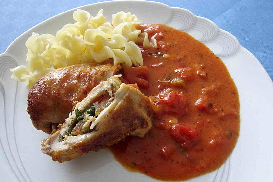 Gefülltes Hähnchenbrustfilet