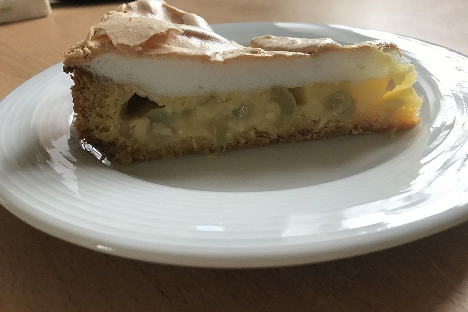 Rhabarberkuchen mit Baiser