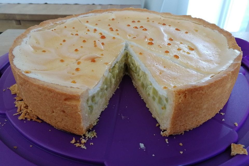 Rhabarberkuchen mit Baiser